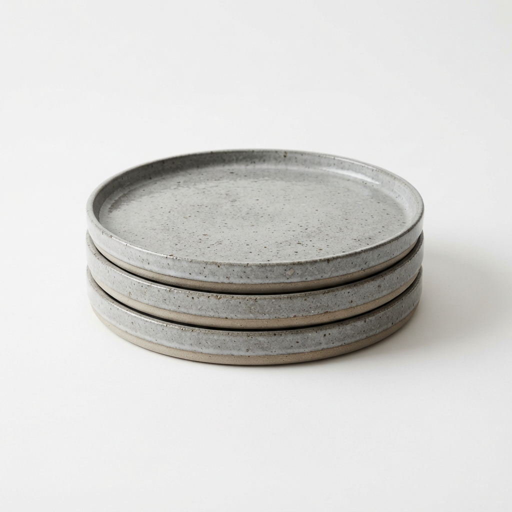 Assiettes Grès mouchetées (x3)